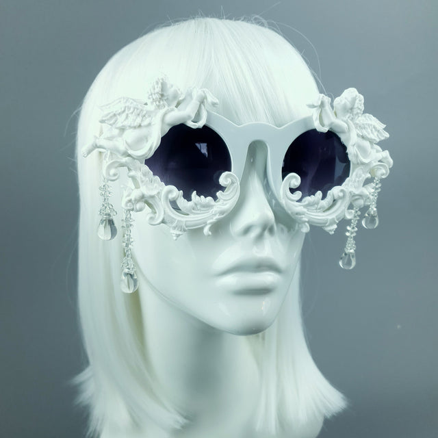 "Siofra" White Cherub, Filigree & Beading Sunglasses