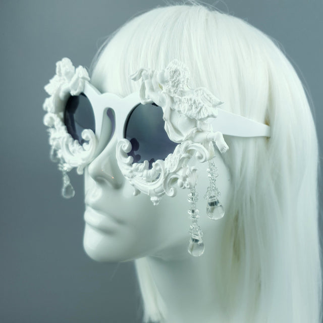 "Siofra" White Cherub, Filigree & Beading Sunglasses