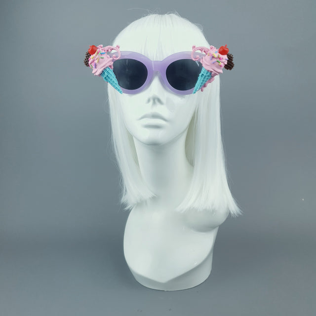 "Yummi" Pink & Purple Filigree Ice-cream Sunglasses