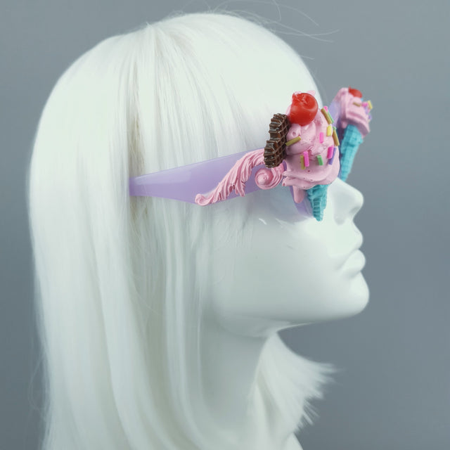 "Yummi" Pink & Purple Filigree Ice-cream Sunglasses