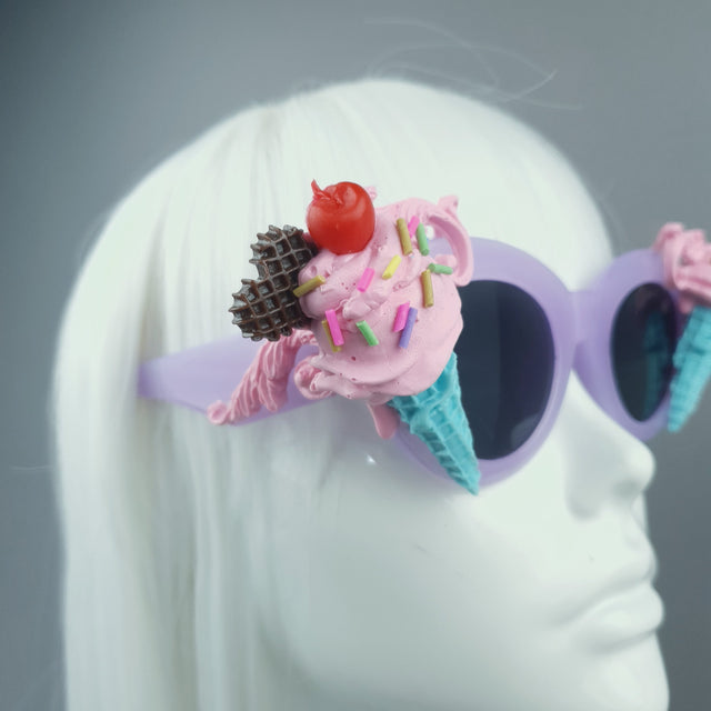 "Yummi" Pink & Purple Filigree Ice-cream Sunglasses