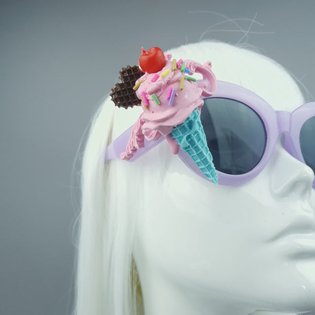 "Yummi" Pink & Purple Filigree Ice-cream Sunglasses