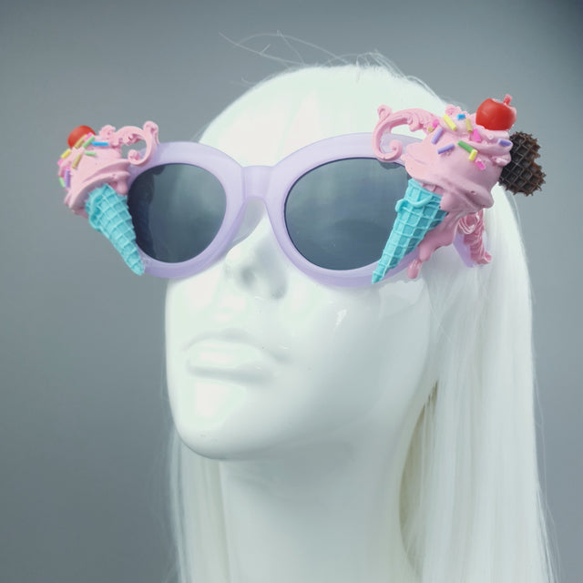 "Yummi" Pink & Purple Filigree Ice-cream Sunglasses