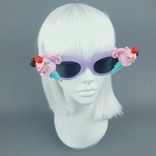 "Yummi" Pink & Purple Filigree Ice-cream Sunglasses