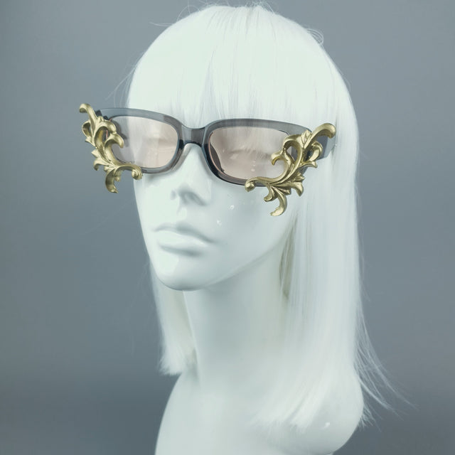 SAMPLE! Gold Filigree Sunglasses