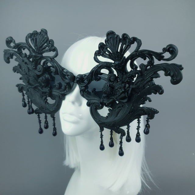 "Cinzia" OTT Black Filigree & Cherub Sunglasses