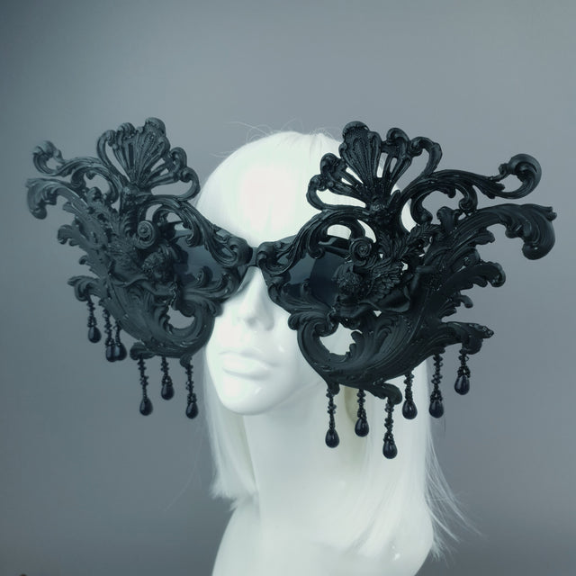 "Cinzia" OTT Black Filigree & Cherub Sunglasses