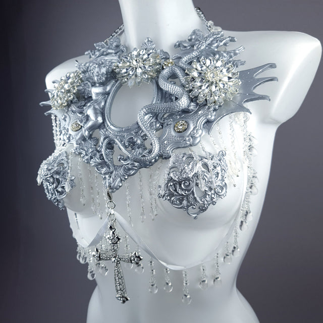 "Goya" Silver Harness Body Jewellery & Pasties.