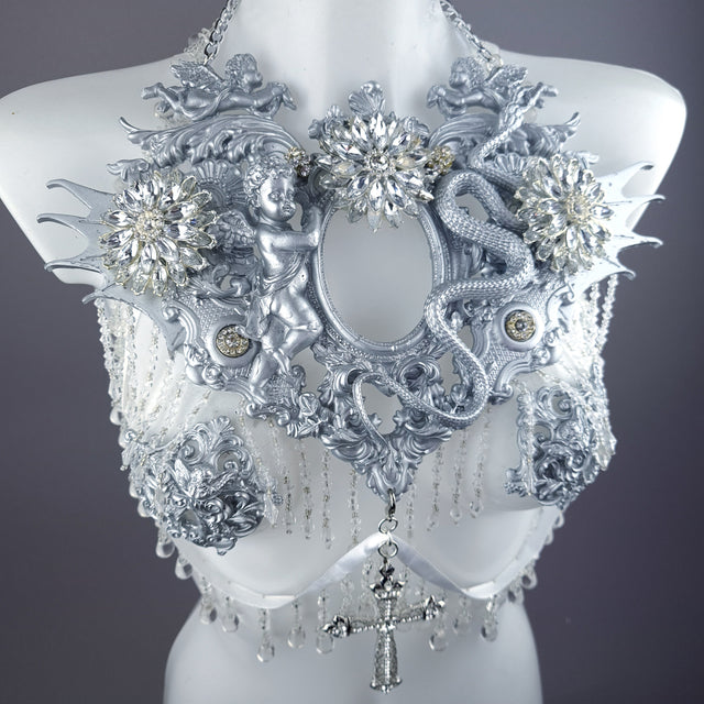 "Goya" Silver Harness Body Jewellery & Pasties.