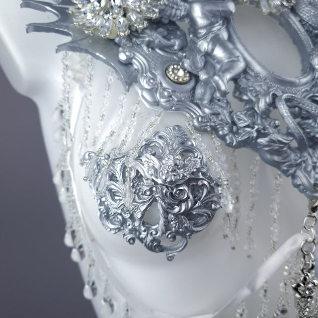 "Goya" Silver Harness Body Jewellery & Pasties.