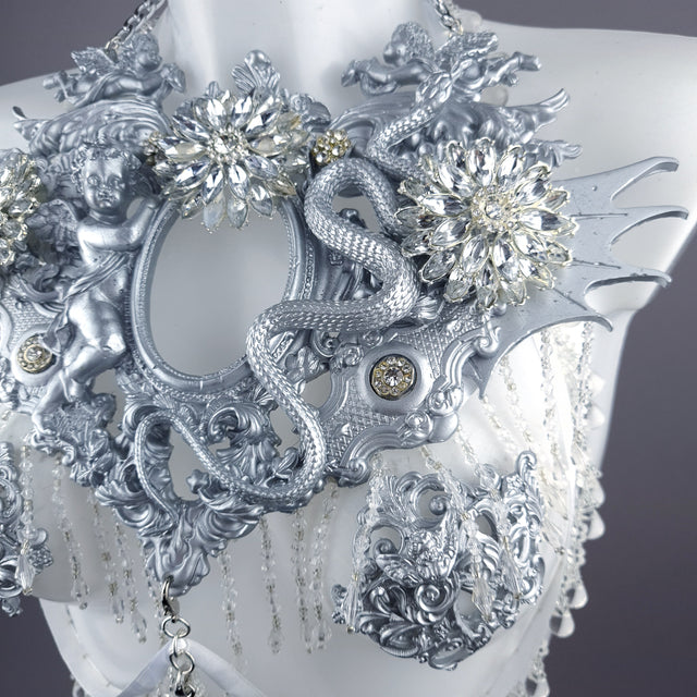 "Goya" Silver Harness Body Jewellery & Pasties.