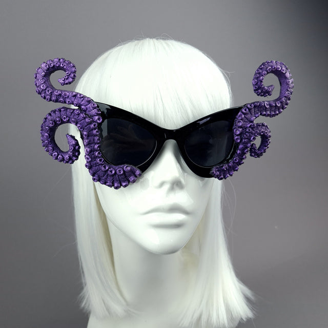 "Ursula" Black & Purple Octopus Kraken Tentacle Sunglasses