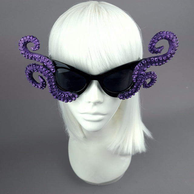 "Ursula" Black & Purple Octopus Kraken Tentacle Sunglasses