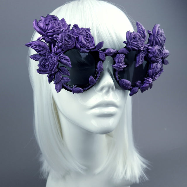 "Amour Sombre" Purple Roses Sunglasses