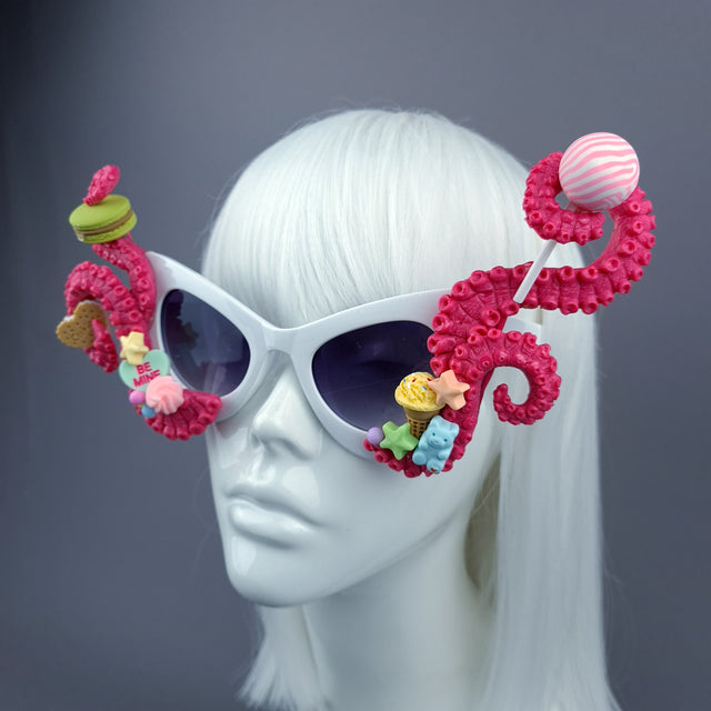 "Sugarie" Dark Pink Tentacle Candy Sweets Sunglasses