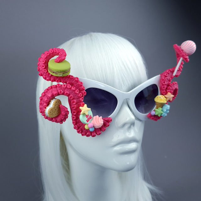 "Sugarie" Dark Pink Tentacle Candy Sweets Sunglasses
