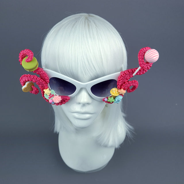 "Sugarie" Dark Pink Tentacle Candy Sweets Sunglasses