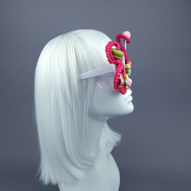 "Sugarie" Dark Pink Tentacle Candy Sweets Sunglasses