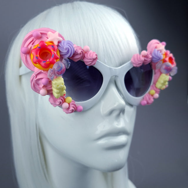 "Kuku" Pink Candy Sweets Sunglasses
