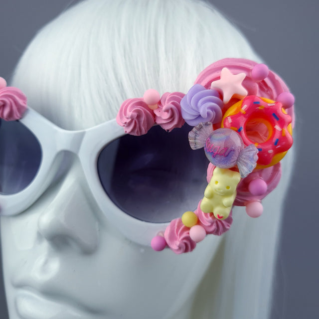 "Kuku" Pink Candy Sweets Sunglasses