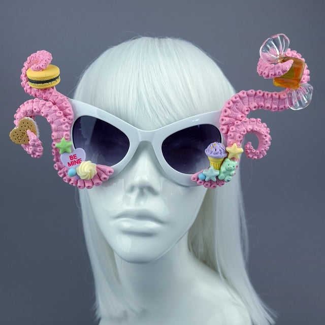 "Sugarie" Pastel Pink Tentacle Candy Sweets Sunglasses