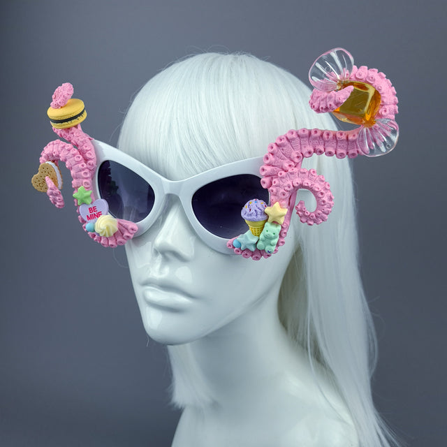 "Sugarie" Pastel Pink Tentacle Candy Sweets Sunglasses