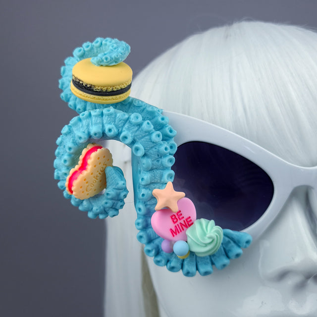 "Sugarie" Pastel Blue Tentacle Candy Sweets Sunglasses