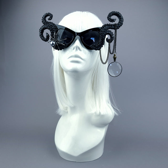 "Kreep" Black Tentacle Spider & Monacle Sunglasses