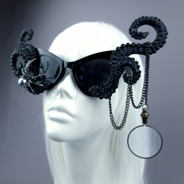 "Kreep" Black Tentacle Spider & Monacle Sunglasses