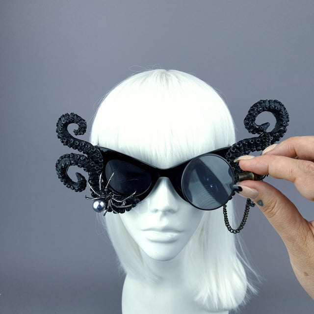 "Kreep" Black Tentacle Spider & Monacle Sunglasses