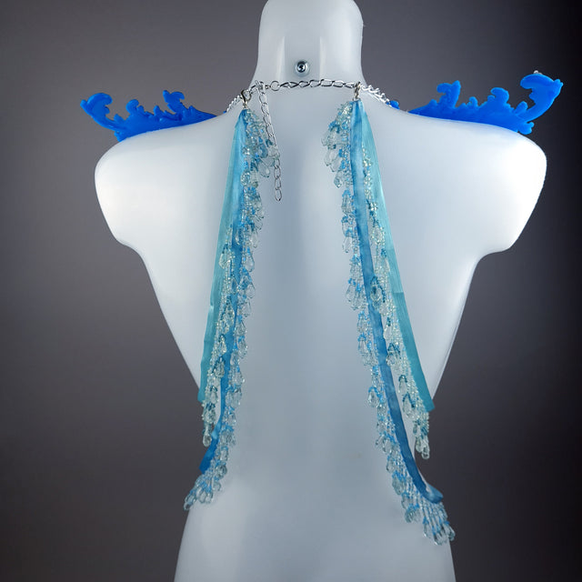 "De Hyacintho" Blue Filigree Nipple Pasties & Beading Body Jewellery