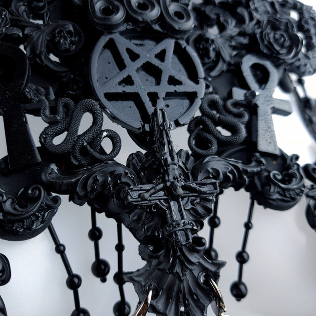"Devil in Disguise" Black Filigree Harness Body Jewellery & Pasties.