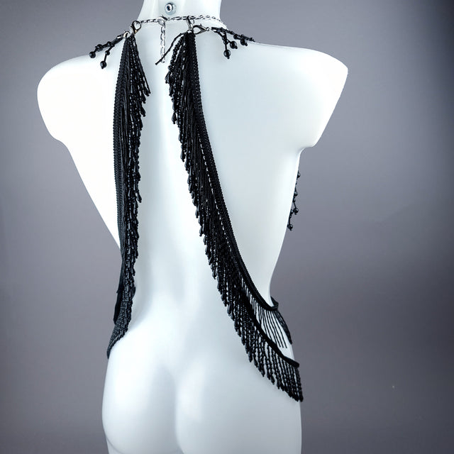 "Devil in Disguise" Black Filigree Harness Body Jewellery & Pasties.