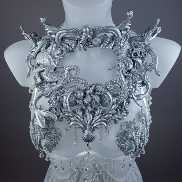 "Aquata: Silver Mermaid Filigree Harness Body Jewellery & Pasties