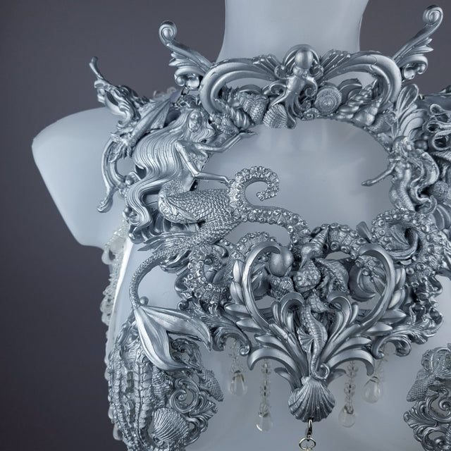 "Aquata: Silver Mermaid Filigree Harness Body Jewellery & Pasties