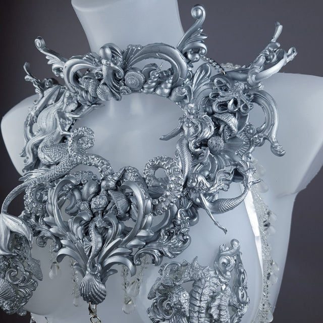 "Aquata: Silver Mermaid Filigree Harness Body Jewellery & Pasties