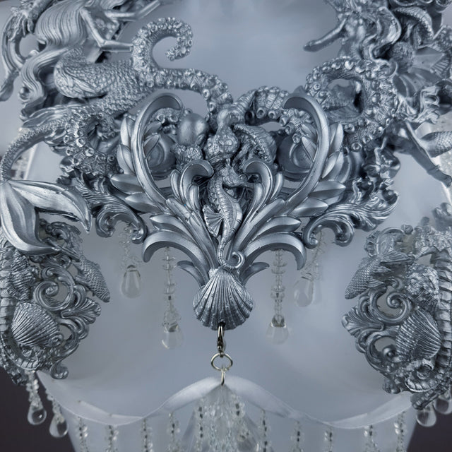 "Aquata: Silver Mermaid Filigree Harness Body Jewellery & Pasties
