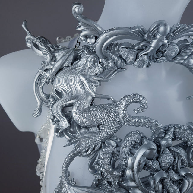 "Aquata: Silver Mermaid Filigree Harness Body Jewellery & Pasties