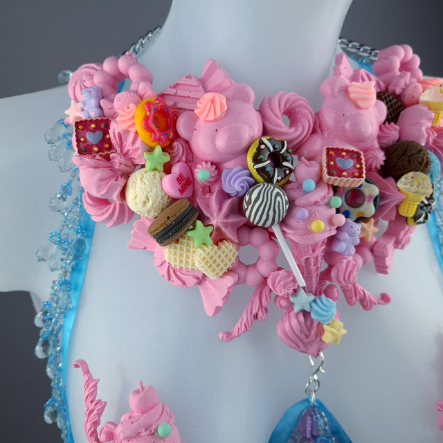 "Tootsie" Pink Cake Harness Body Jewellery & Pasties