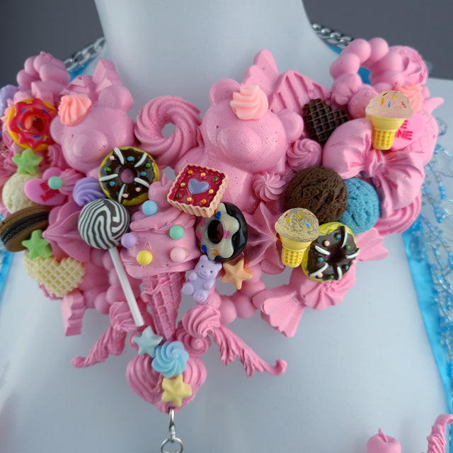 "Tootsie" Pink Cake Harness Body Jewellery & Pasties