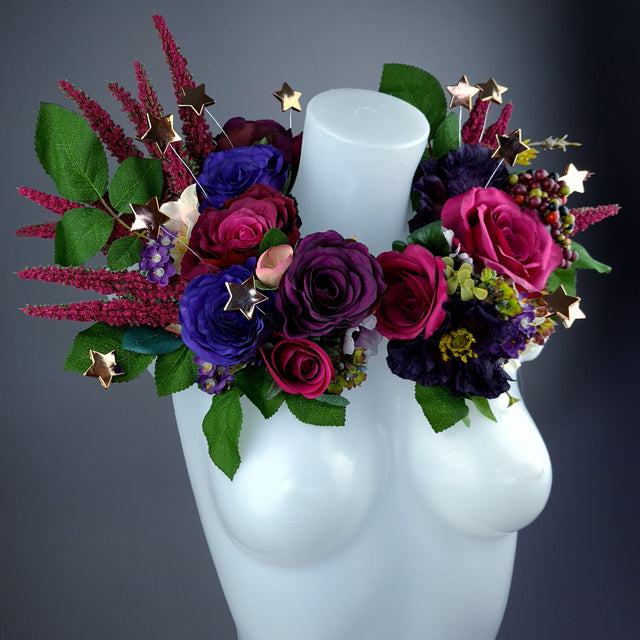 "Noelle" Angel Wing, Star, Flower Shoulder/Neckpiece