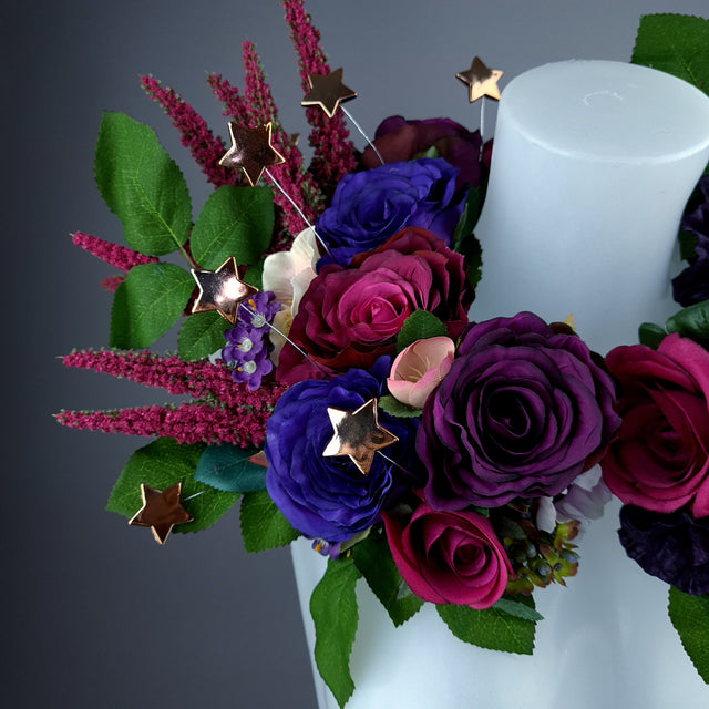 "Noelle" Angel Wing, Star, Flower Shoulder/Neckpiece