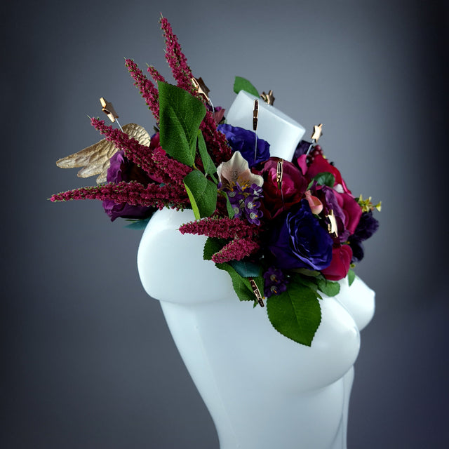 "Noelle" Angel Wing, Star, Flower Shoulder/Neckpiece