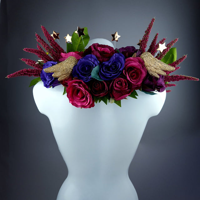 "Noelle" Angel Wing, Star, Flower Shoulder/Neckpiece