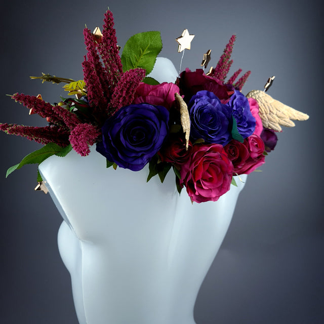 "Noelle" Angel Wing, Star, Flower Shoulder/Neckpiece