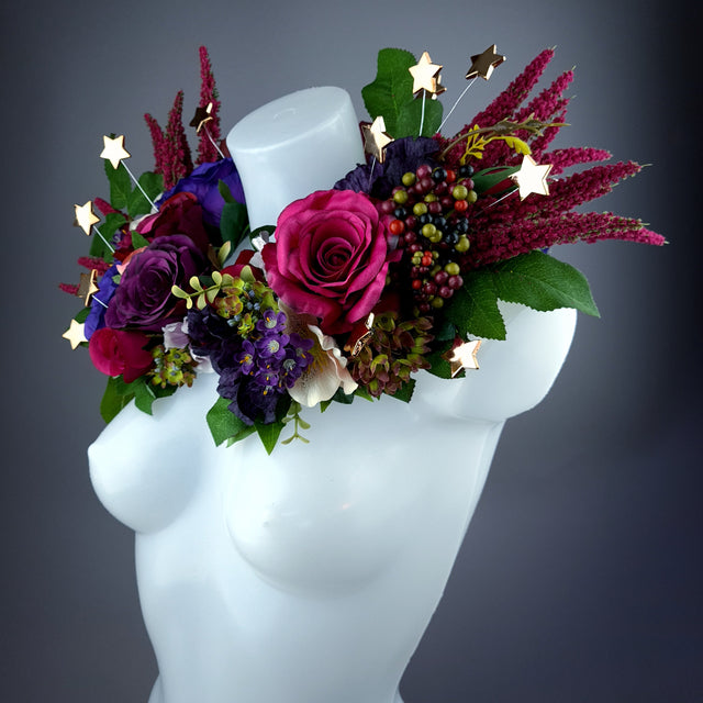 "Noelle" Angel Wing, Star, Flower Shoulder/Neckpiece