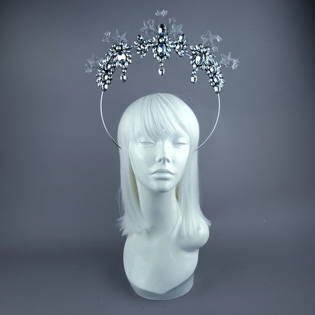 "Lucien" Silver/Clear Diamante & Star Jewel Halo