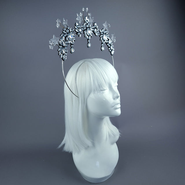 "Lucien" Silver/Clear Diamante & Star Jewel Halo