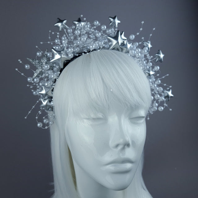 "Eira" Pearl Bead & Star Halo