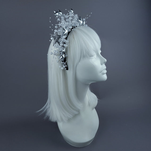 "Eira" Pearl Bead & Star Halo